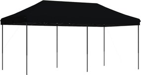 vidaXL Cort de petrecere pliabil Pop-Up, 580x292x315 cm, negru