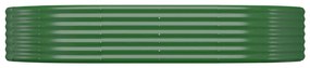Jardiniera gradina verde 214x140x36cm otel vopsit electrostatic 1, Verde, 214 x 140 x 36 cm