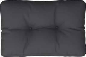 vidaXL Pernă de paleți, negru, 50x40x12 cm, material textil