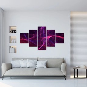 Tablou abstract cu linii curbe (125x70 cm), în 40 de alte dimensiuni noi