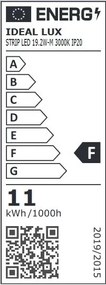 Banda 5 metri STRIP LED 19W 3000K CRI90 240 LED/m IP20