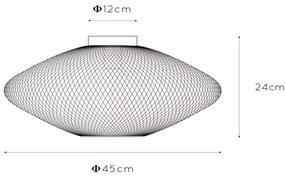 Plafonieră MESH 1xE27/40W/230V neagră Lucide 21123/45/30