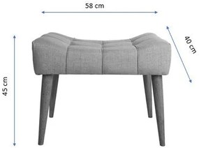 Taburet tapițat New Cool - Cream
