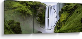 Tablou cu cascade (cu ceas) (90x30 cm)