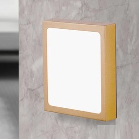 Plafoniera LED moderna design slim Lero 23x23cm auriu mat