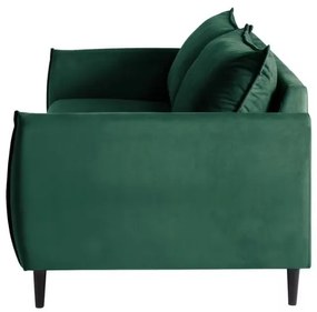 Canapea verde-închis cu tapițerie din catifea 203 cm Juli – Ropez