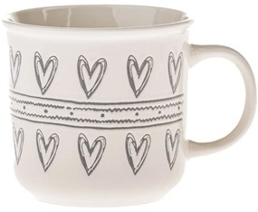 Cană din ceramică Inimioare II, 450 ml