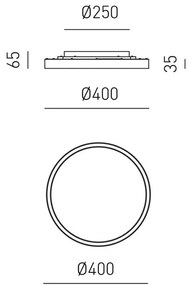 Plafoniera LED design slim AELA 40cm, auriu, alb sau negru