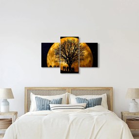 Tablou cu luna și siluete (90x60 cm)
