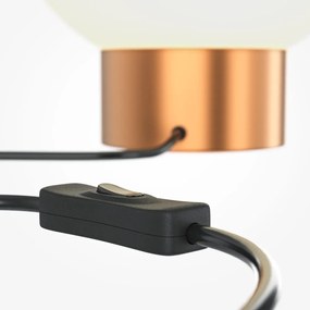 Veioza/Lampa de masa design decorativ Basic alb/auriu