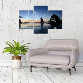 Tabloul - plaja în apus de soare (90x60 cm)