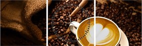Tablou - O ceașcă de cafea (cu ceas) (90x30 cm)
