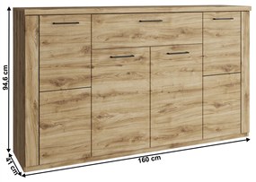 Cabinet DORSI 4D1S, stejar Navarra