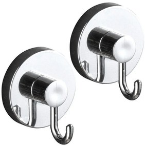 Set 2 suporturi pentru prosoape, Argintiu, 7x6,5x5 cm, Wenko