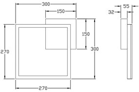 Plafonieră LED dimabilă BARD LED/22W/230V 4000K alb Fabas Luce 3394-23-102