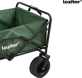 Cărucior de plajă pliabil premium de grădină cu acoperiș verde