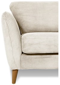 Fotoliu alb cu tapițerie din catifea reiată Paris – Scandic