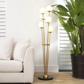 Lampadar design LUX cu 6 surse de lumina Tortora, alama antic 112759 HZ