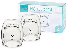 Pahare termo 4Home Hot&Cool Lady Bear 250 ml, 2 buc.