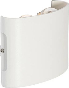 Aplică de perete pentru exterior alb cu LED 4 lumini IP54 - Silly
