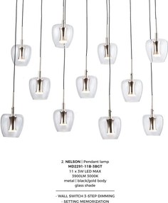 Lustra cu 11 pendule LED NELSON