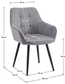 Fotoliu design Morkenus (Gri + Negru) . 1097103