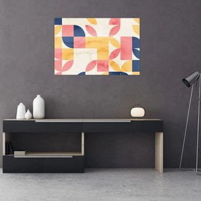 Tablou - Abstracție cu modele retro (90x60 cm)