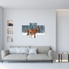 Tablou - Ceb și căprioare (90x60 cm)