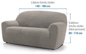 Huse super elastice HARMONIA gri deschis fotoliu dublu (l. 140 - 180 cm)