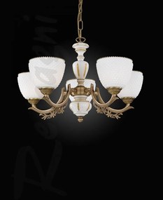 Candelabru din alama cu 5 brate design italian 8656