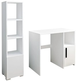 Masă PC cu raft Kankan (Alb). 1088945