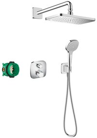 Set dus Hansgrohe, Croma E 280 ShowerSelect, baterie cu termostat Ecostat E, 1 jet, crom