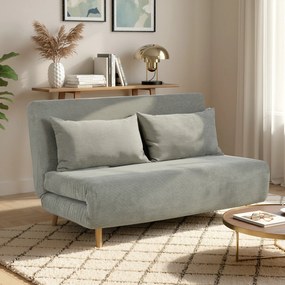 HOMCOM Canapea Extensibila cu 2 Locuri, Gri | Aosom Romania