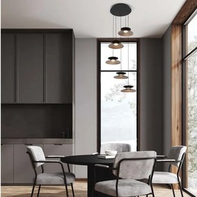 Lustra cu 5 pendule LED design modern Morfi