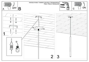 Lustră Sollux Fideus Single, alb