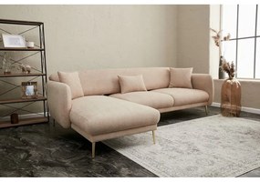 Colțar bej (cu colț pe partea stângă/cu șezlong) Simena – Balcab Home