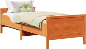 vidaXL Cadru de pat Maroniu cerat 80 x 200 cm Lemn compozit