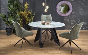 Masa rotunda Giovani marmura verde/negru ø135/h76 cm