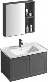 Set mobilier de baie cu lavoar Denver 60cm Grey