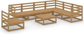vidaXL Set mobilier de grădină, 8 piese, maro miere, lemn masiv de pin