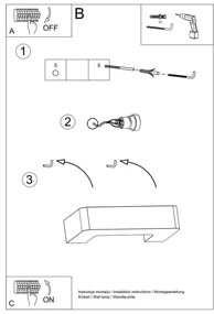 Aplică perete MAGNET 1xE27/60W/230V alb