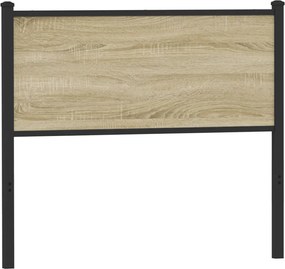 vidaXL Tăblie de pat de schimb, stejar sonoma, 107 cm, lemn prelucrat și oțel