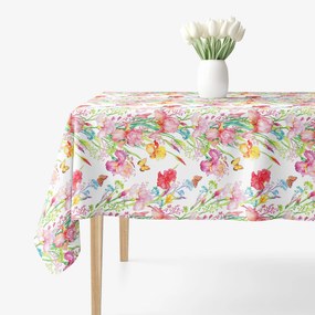 Goldea față de masă decorativă loneta - grădina de primăvară colorată 100 x 100 cm