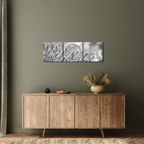 Tablou - Iarbă moale bej N⁰1 (cu ceas) (90x30 cm)