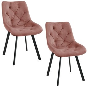 Set 2 buc scaune sufragerie Cajon (roz). 1117280