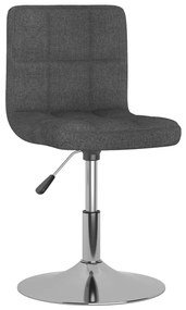 vidaXL Scaun de bucătărie pivotant, gri închis, textil