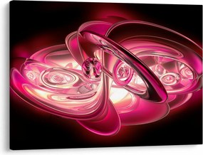 Tabloul cu fractali roz (70x50 cm)