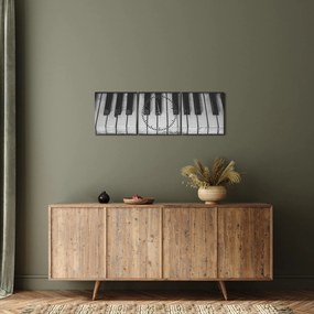 Tablou - Pian (cu ceas) (90x30 cm)