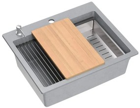 Chiuveta din granit KURT 110 WORKSTATION gri metalic