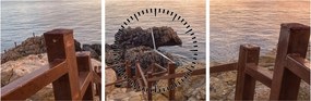 Tablou - Coborâre la mare (cu ceas) (90x30 cm)